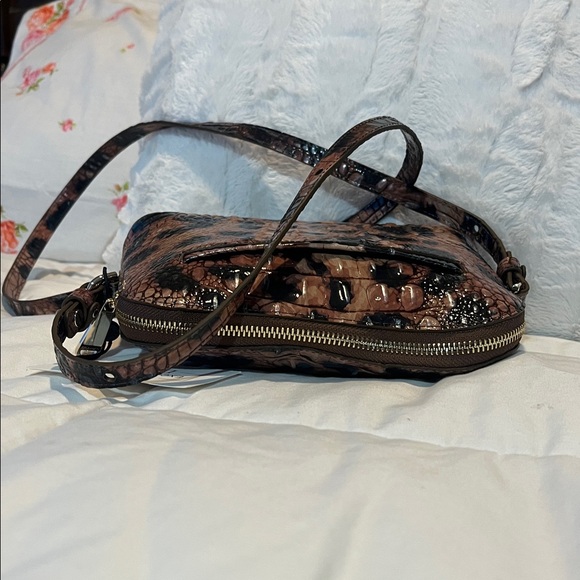 Brahmin Melbourne Collection Golden Lynx Amal Crossbody Bag - Picture 4 of 11